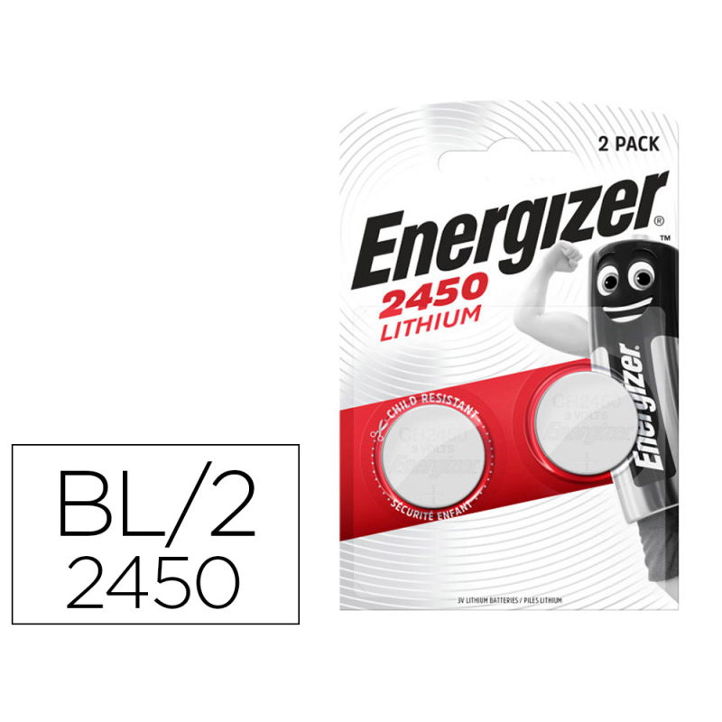 Pila energizer litio boton 2450 blister de 2 unidades