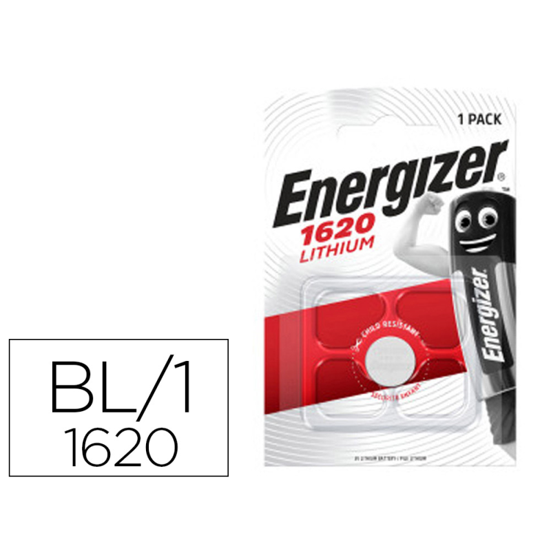 Pila energizer litio boton 1620 blister de 1 unidad