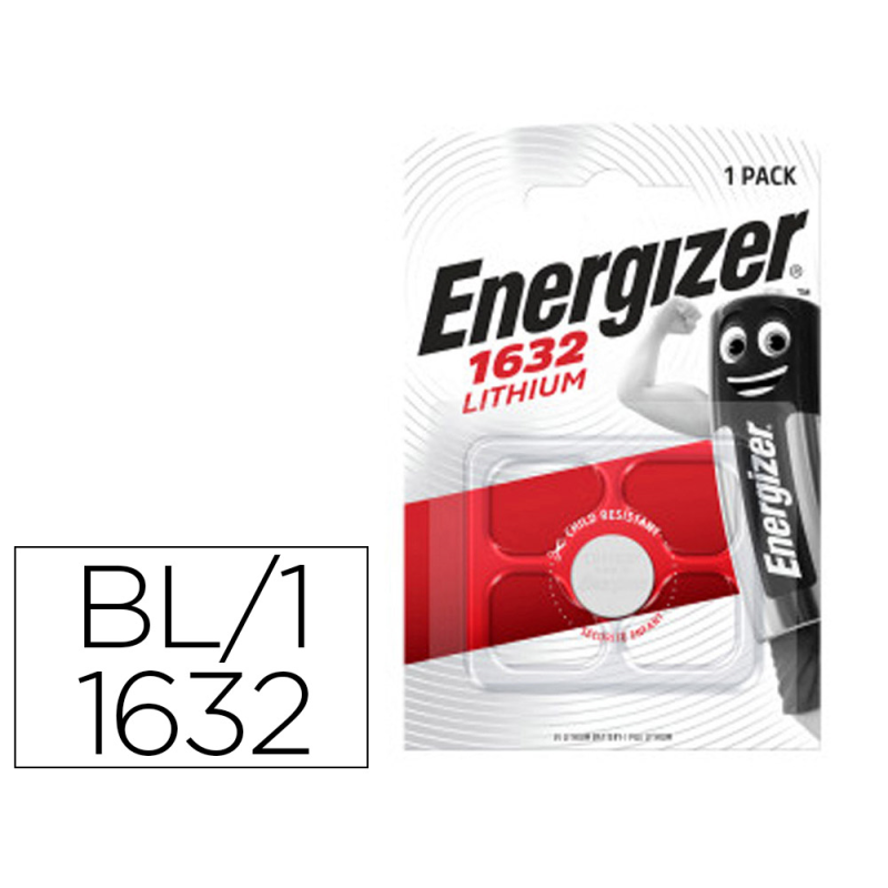 Pila energizer litio boton 1632 blister de 1 unidad