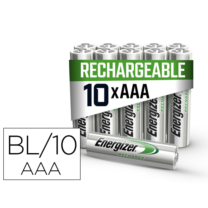 Pila energizer recargable power plus aaa blister de 10 unidades