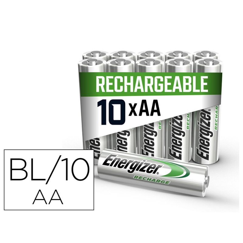 Pila energizer recargable power plus aa blister de 10 unidades