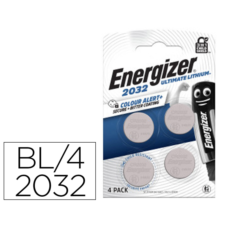 Pila energizer litio boton ultimate 2032 blister de 4 unidades