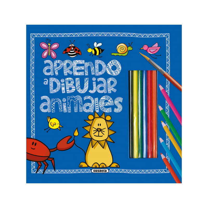 Cuaderno de colorear susaeta aprendo a dibujar animales 32 paginas 23,2x23,5 cm