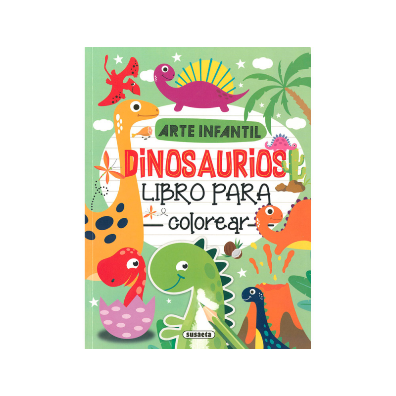Cuaderno de colorear susaeta dinosaurios 192 paginas 21x28 cm