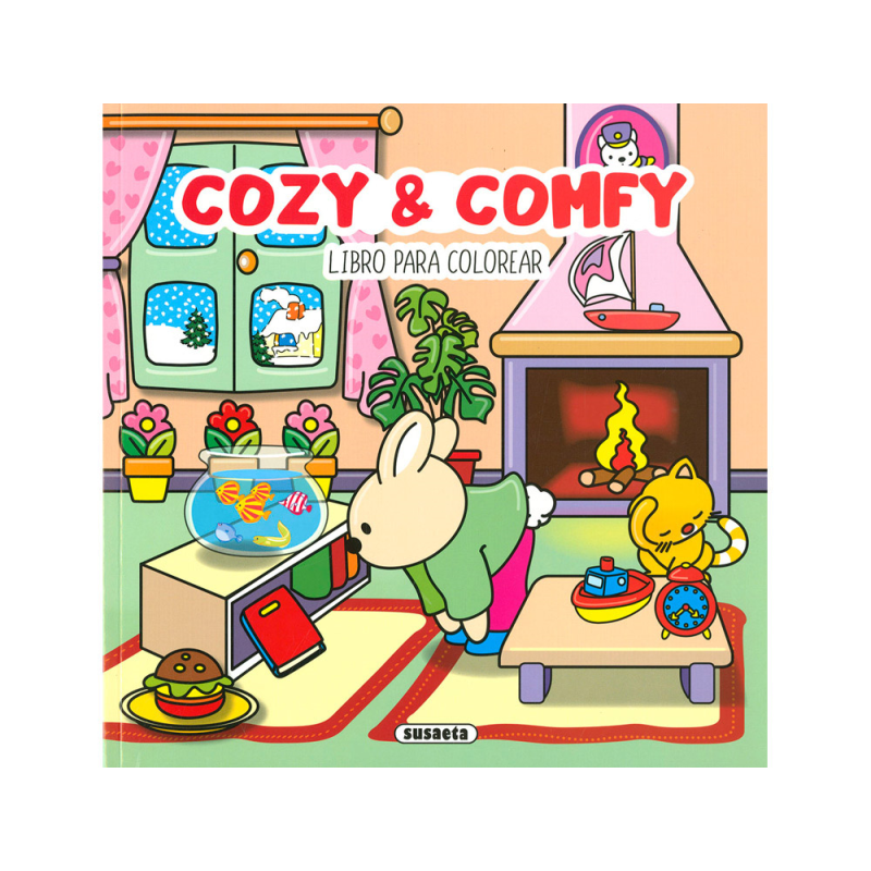 Cuaderno de colorear susaeta 1 cozy&comfy 48 paginas 24,2x24,2 cm
