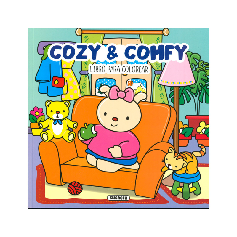 Cuaderno de colorear susaeta 2 cozy&comfy 48 paginas 24,2x24,2 cm