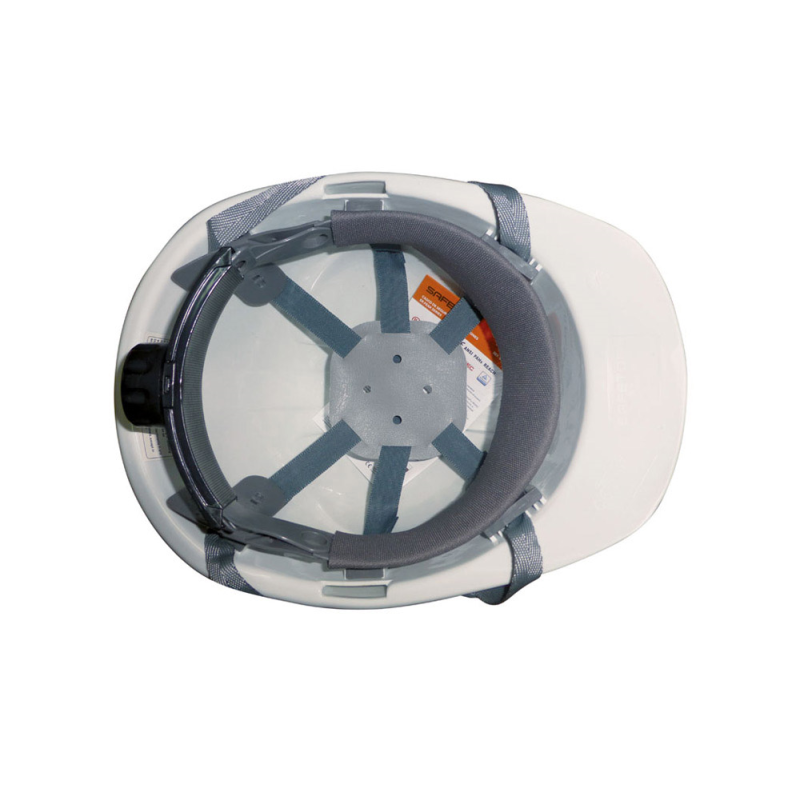 Casco de hdpe safetop er series con barboquejo y rosca en397 amarillo