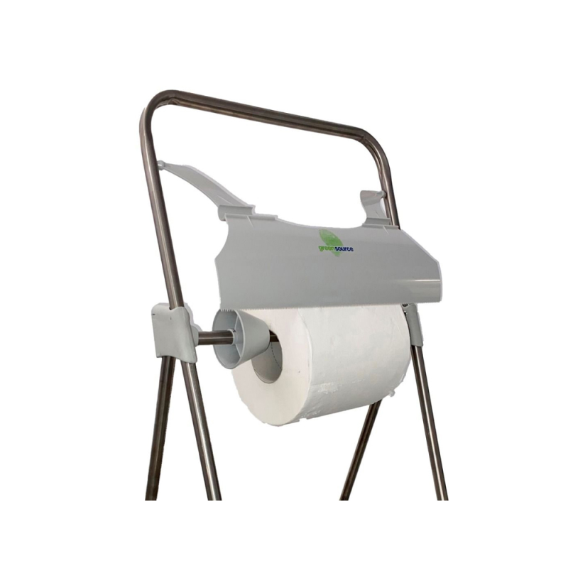 Portabobina buznl greensource tripode suelo abs reciclado con sierra de corte para bobinas papel celulosa