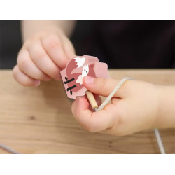 Juego infantil imaginovo madera cuentas animales para enhebrar +24 meses 13 piezas 27x6,5x6,5cm