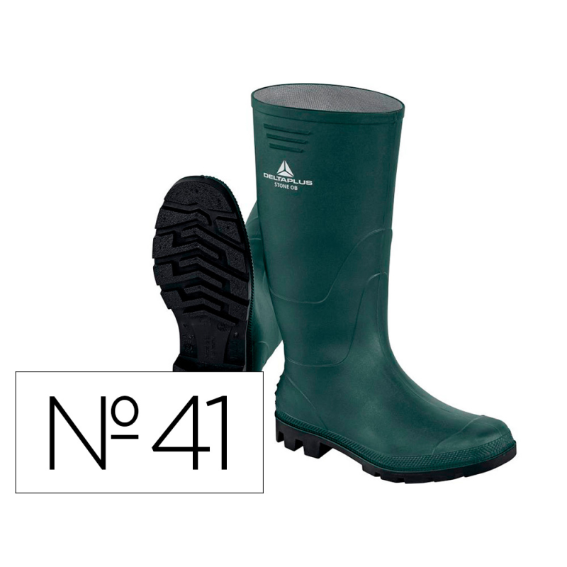 Botas deltaplus de seguridad stone pvc verde suela de tacos talla 41