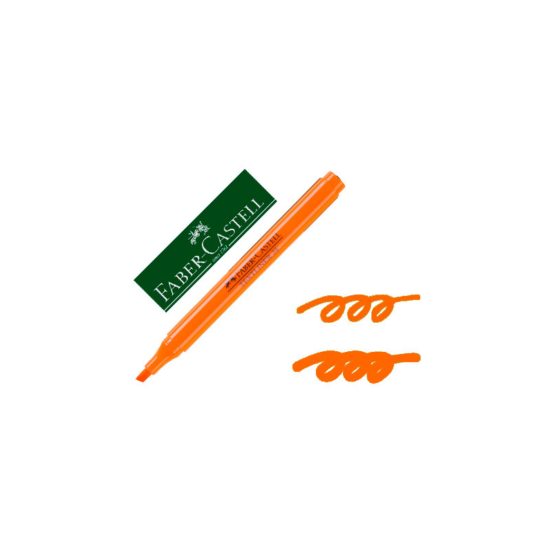Rotulador faber castell fluorescente textliner 38 naranja