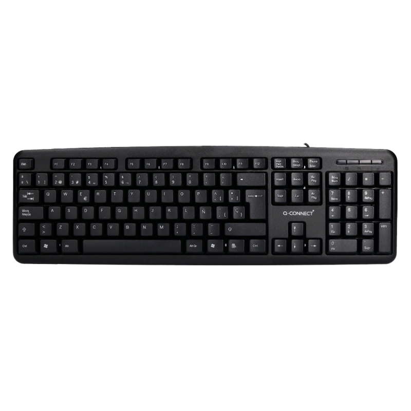 Teclado q-connect con cable 1,35 mt color negro