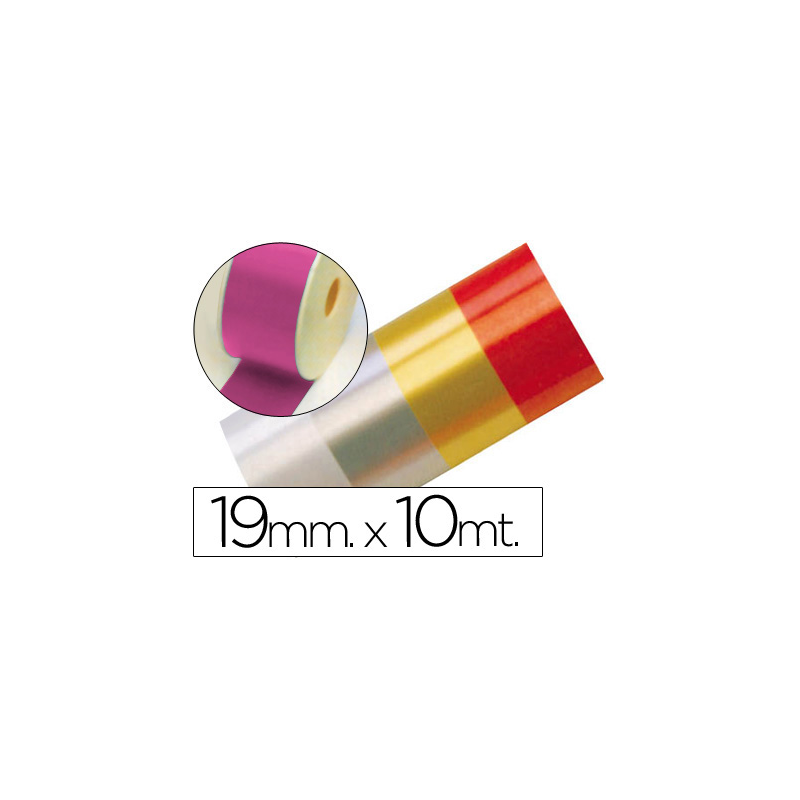Cinta fantasia 10 mt x 19 mm fucsia