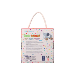 Juego infantil imaginovo madera elefante para arrastrar con ruedas +12 meses 13,4x10x5,4cm