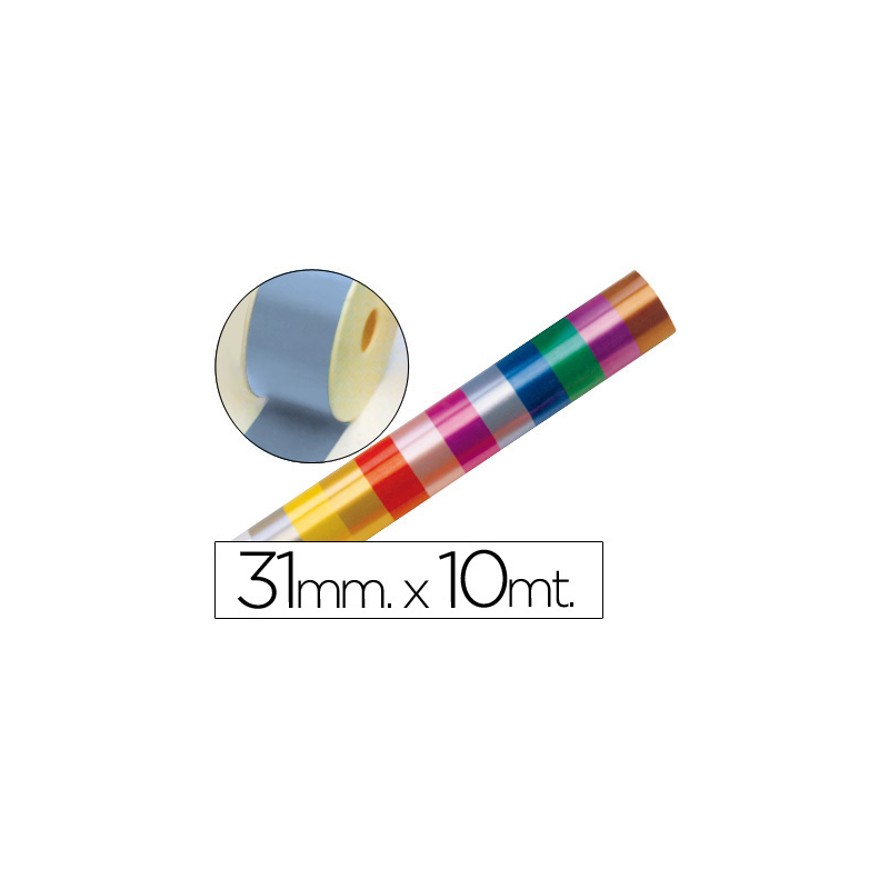 Cinta fantasia 10 mt x 31 mm celeste