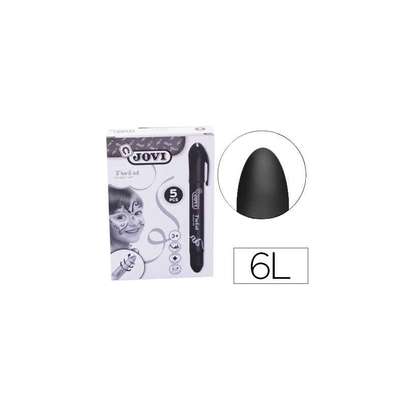 Barra de maquillaje jovi twist make-up negro caja de 5 unidades