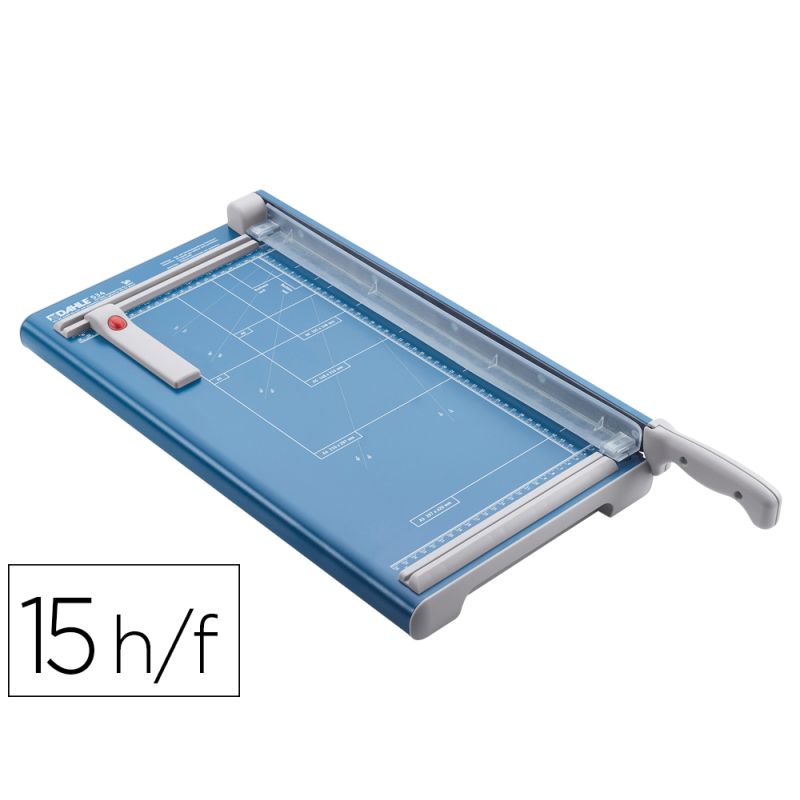 Cizalla de palanca dahle 534 con base metalica din a3 capacidad de corte 15 hojas