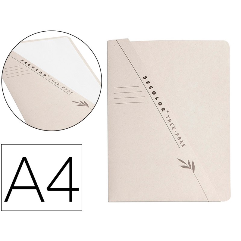 Subcarpeta cartulina djois 100% ecologica 226 g/m2 din a4 con bolsa frontal pack de 10 unidades