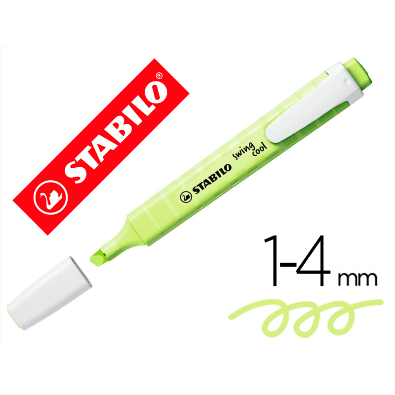 Rotulador stabilo fluorescente fino swing cool pastel chispa de lima