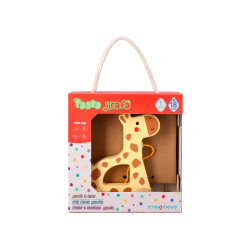 Juego infantil imaginovo madera jirafa para arrastrar con ruedas +12 meses 16x12x5,4cm