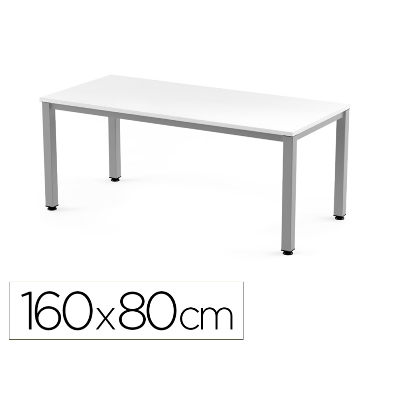 Mesa de oficina rocada executive 2002ad04 gris/blanco 160x80 cm