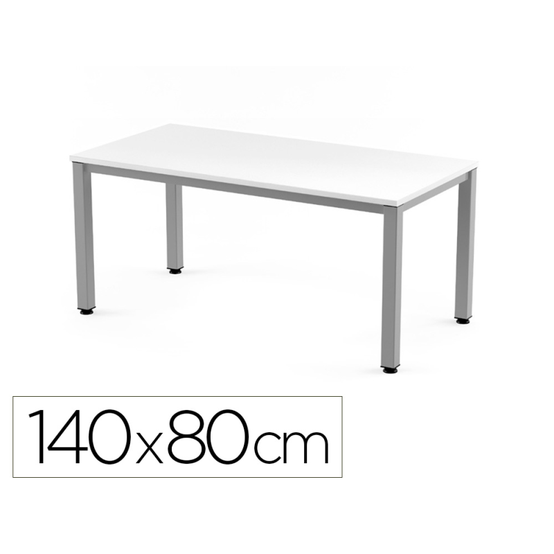 Mesa de oficina rocada executive 2001ad04 gris/blanco 140x80 cm