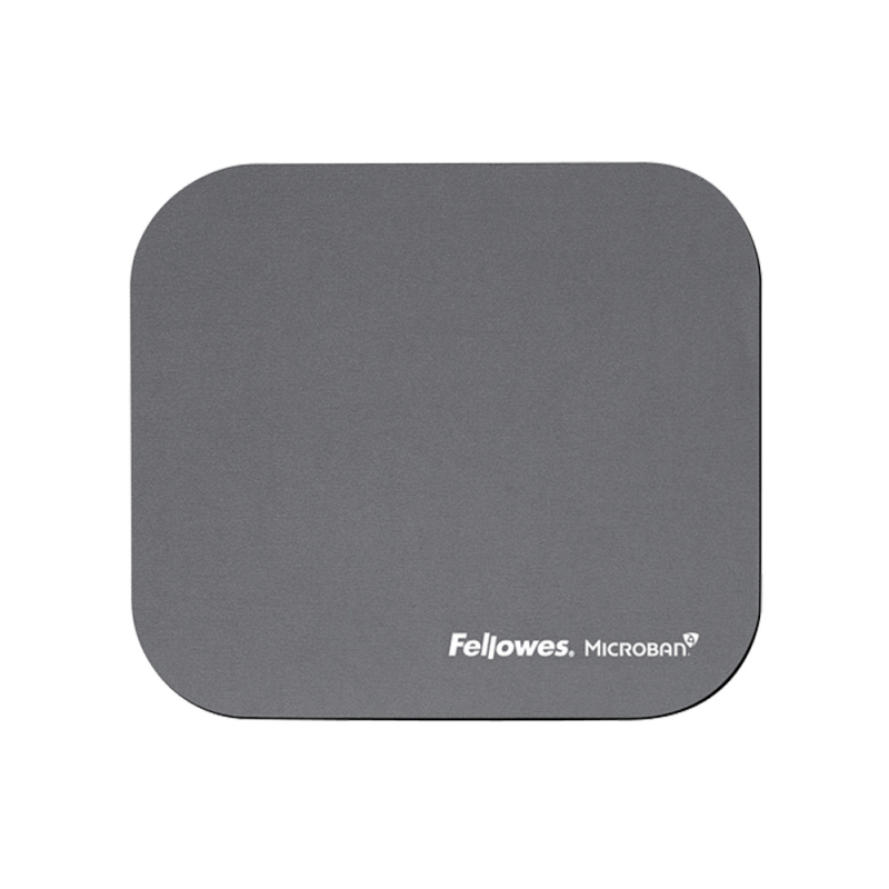 Alfombrilla para raton fellowes con proteccion microban color gris 226x192x3 mm