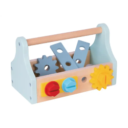 Juego infantil imaginovo madera maletin de herramientas +3 años 18 piezas 21,4x13,2x11cm