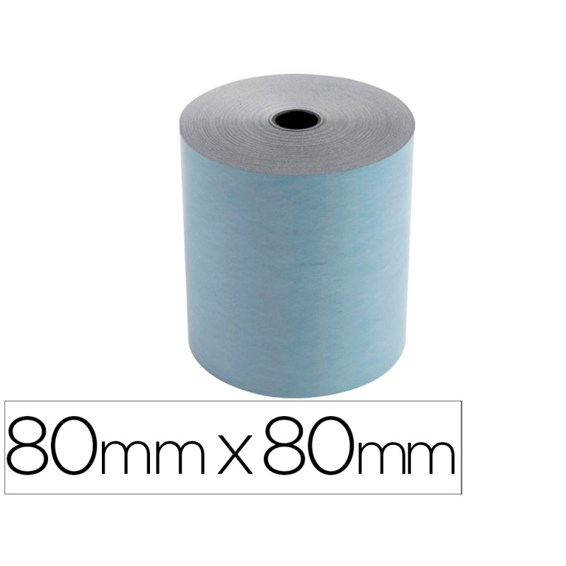Rollo sumadora exacompta safe contact termico 80 mm x 80 mm 52 g/m2