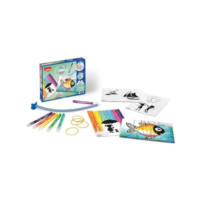 Juego maped creativ aerografo blow pen art cuerdas