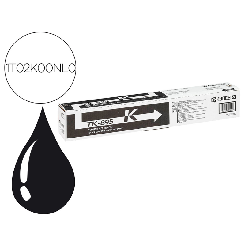 Toner kyocera mita fsc-/8020mcp / 8025mcp / c8520 / c8525 laser negro tk895k