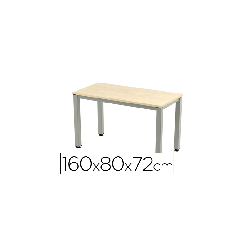 Mesa de oficina rocada executive 2002ad01 gris/haya 160x80 cm