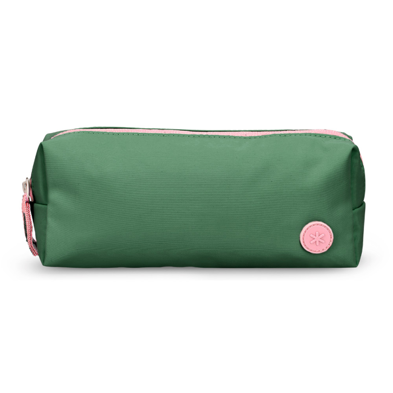 Estuche portatodo antartik basic pack 1 compartimento verde compañero mochila 80x55x210 mm