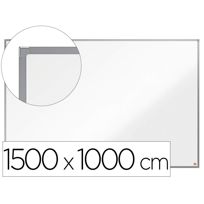 Pizarra blanca nobo essence acero vitrificado magnetica 1500x1000 mm