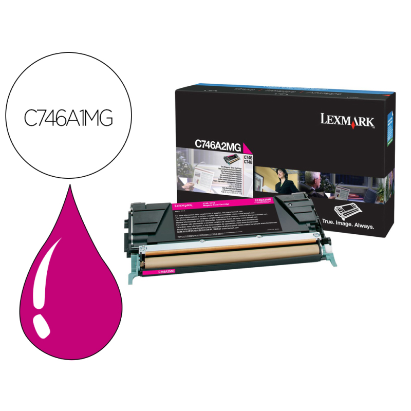 Toner lexmark laser c746a1mg c746 / c748 magenta 7000 paginas