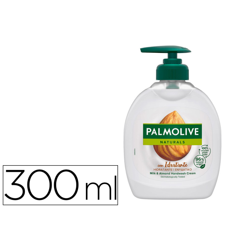 Jabon liquido lavamanos palmolive crema leche de almendra bote de 300 ml
