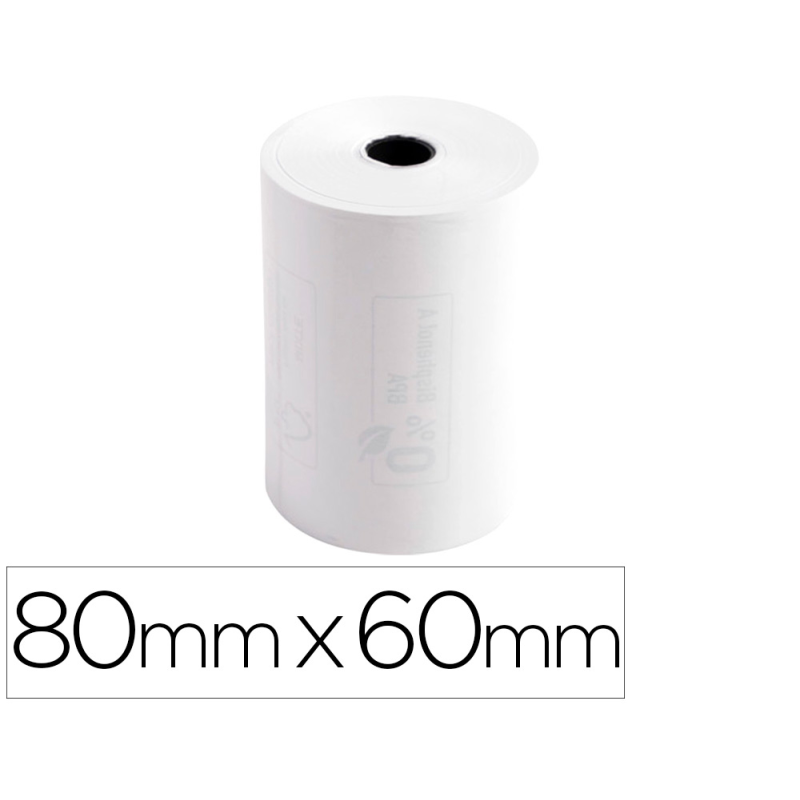 Rollo sumadora exacompta termico 80 mm x 60 mm 48 g/m2