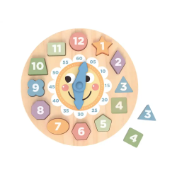 Juego infantil imaginovo madera reloj +3 años 13 piezas 29x29x3,5cm