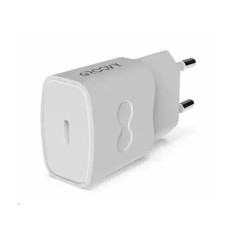 Cargador de pared groovy 1 usb-c carga rapida blanco