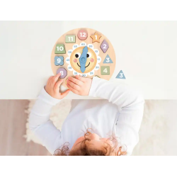 Juego infantil imaginovo madera reloj +3 años 13 piezas 29x29x3,5cm