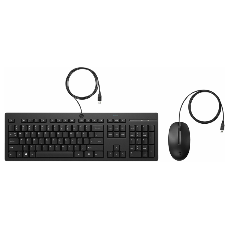 Set teclado + raton hp combo 225 usb-a longitud cable 180 cm color negro