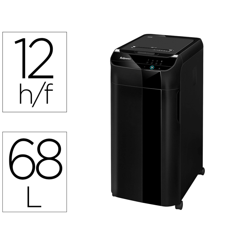 Destructora de documentos fellowes automax 350c capacidad 350h seguridad p4 grapas clips y tarjetas