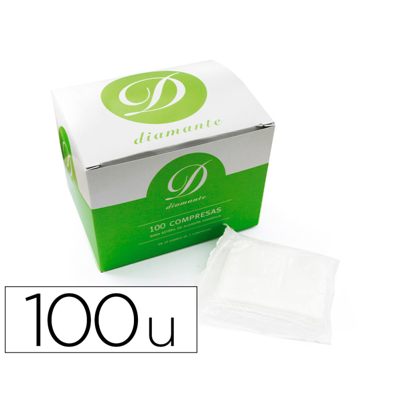 Gasa esteril algodon hidrofilo caja de 100 unidades