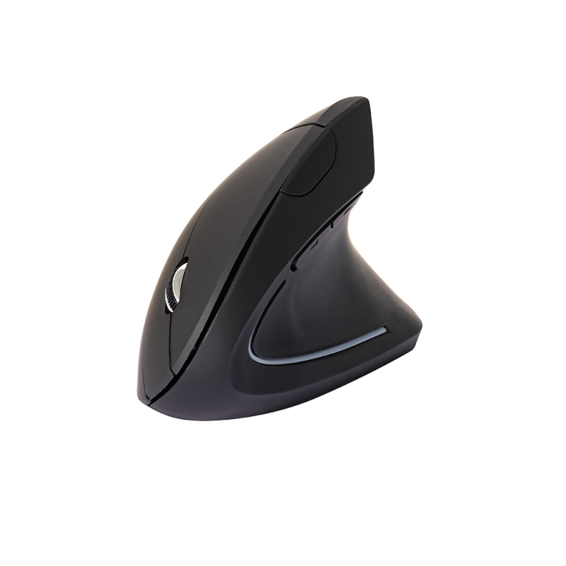 Raton q-connect optico inalambrico ergonomico vertical dpi 800/1200/1600 pilas aaa negro