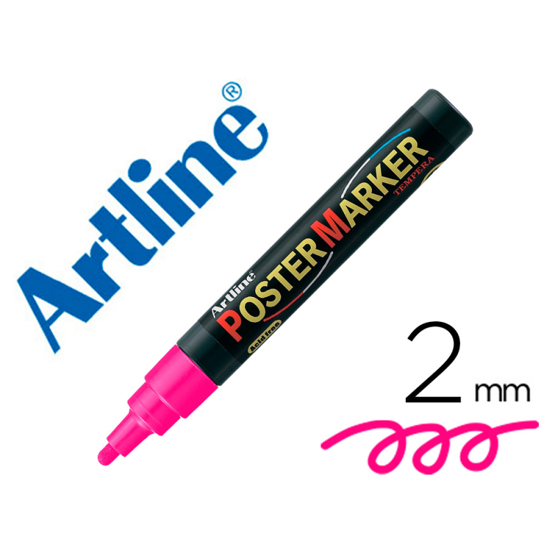 Rotulador artline poster marker epp-4-ros flu punta redonda 2 mm color rosa fluor