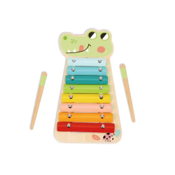 Juego infantil imaginovo madera xilofono instrumento musical cocodrilo +18 meses 28x14,8x2,5cm