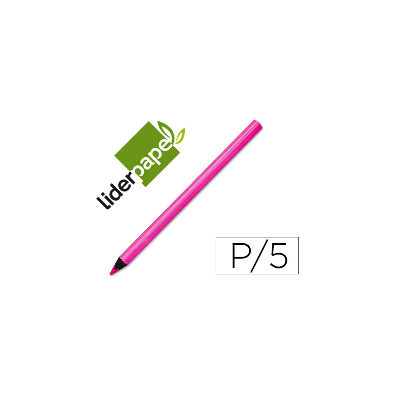 Lapices fluorescente liderpapel jumbo neon rosa
