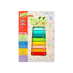 Juego infantil imaginovo madera xilofono instrumento musical cocodrilo +18 meses 28x14,8x2,5cm
