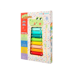 Juego infantil imaginovo madera xilofono instrumento musical cocodrilo +18 meses 28x14,8x2,5cm