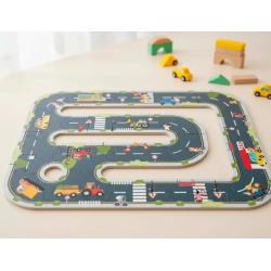 Puzle infantil imaginovo madera ciudad de carretera +3 años 21 piezas 22x22x6,4cm